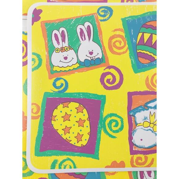 5 Vintage Sultan's Linens Vinyl Placemats Easter Bunny Rabbit Eggs Chicks Flower - Picture 4 of 10